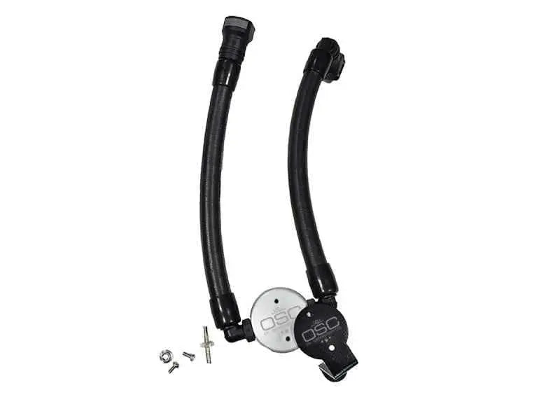 J&L 07-14 Ford Mustang GT500 Oil Separator 3.0 Passenger Side (Remote Mount) - Clear Anodized 3040p-c