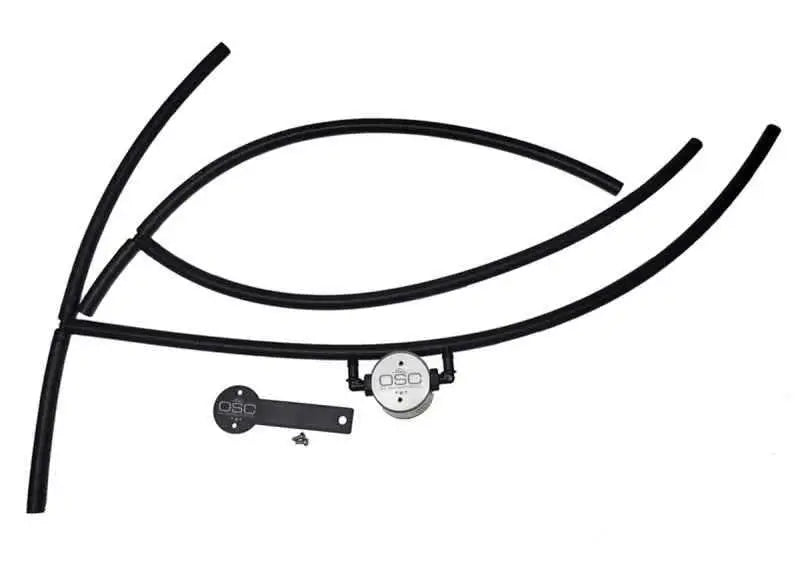 J&L 16-21 Nissan Titan 5.6L Passenger Side Oil Separator 3.0 - Clear Anodized 3108p-c