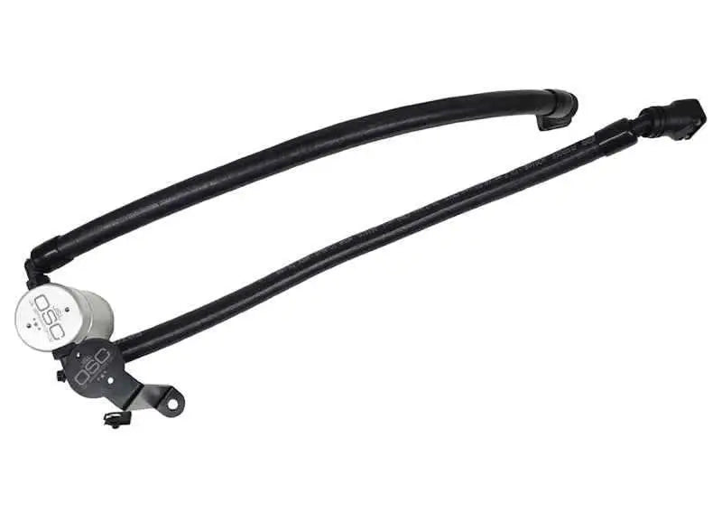 J&L 2020 Ford Explorer 3.0L EcoBoost Oil Separator 3.0 Passenger Side - Clear Anodized 3052p-c