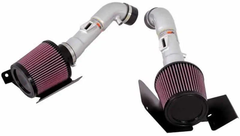 K&N 07-08 350z Dual Silver Typhoon Short Ram Intake 69-7071ts