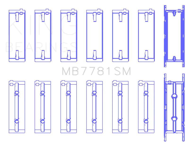 King BMW N57 D30 A/B/C / N57N / N57S (Size STD) Main Bearing Set kingmb7781sm
