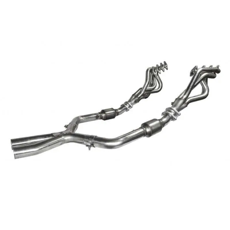 Kooks 05-10 Ford Mustang GT Manual 1 5/8in x 2 1/2in SS Long Tube Headers and OEM Catted SS X Pipe 1131h020