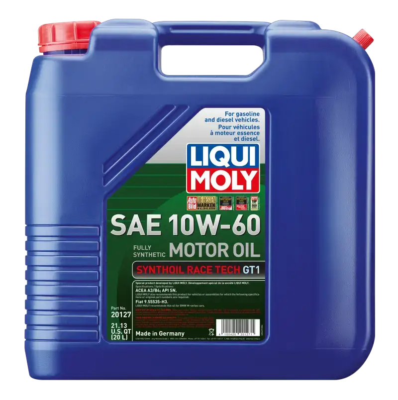 LIQUI MOLY 20L Synthoil Race Tech GT1 Motor Oil 10W-60 lqm20127