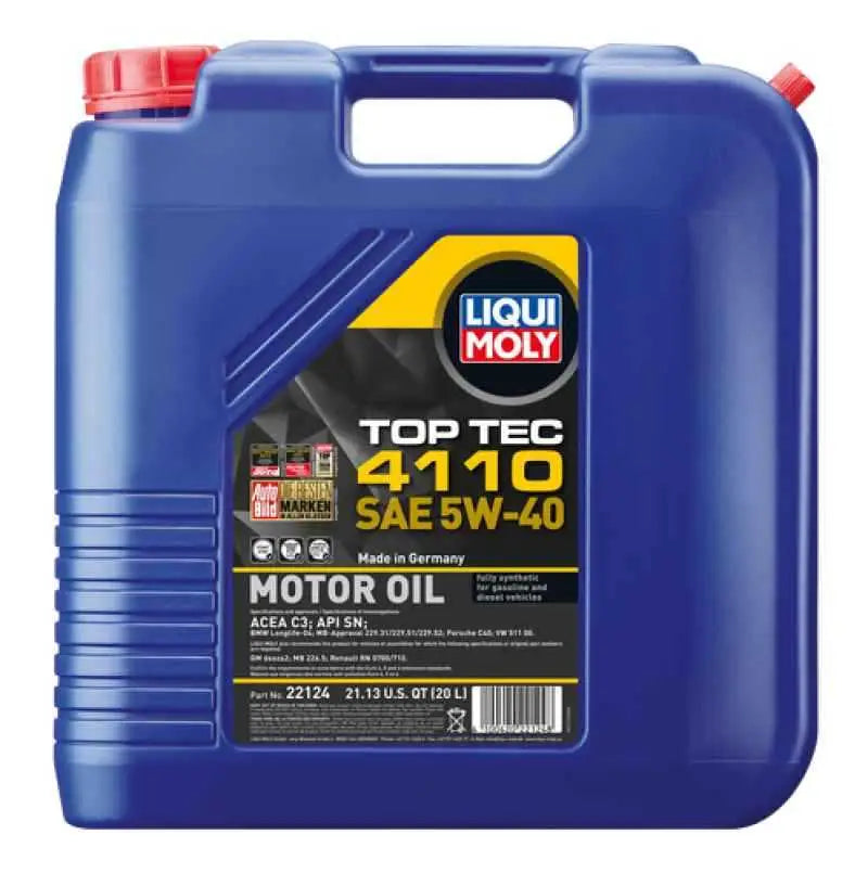 LIQUI MOLY 20L Top Tec 4110 Motor Oil 5W-40 22124