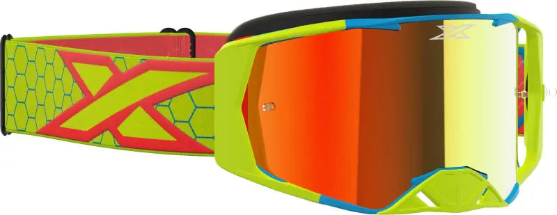 Lucid Goggle Flo Yel/Fire/Cyan W/Red Mirror wps-067-11005