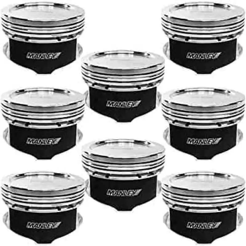 Manley 2018+ Ford Coyote 5.0L DOHC -6cc Dish 3.662in Bore 10:1 CR Extreme Duty Platinum Piston Set 595700ce-8