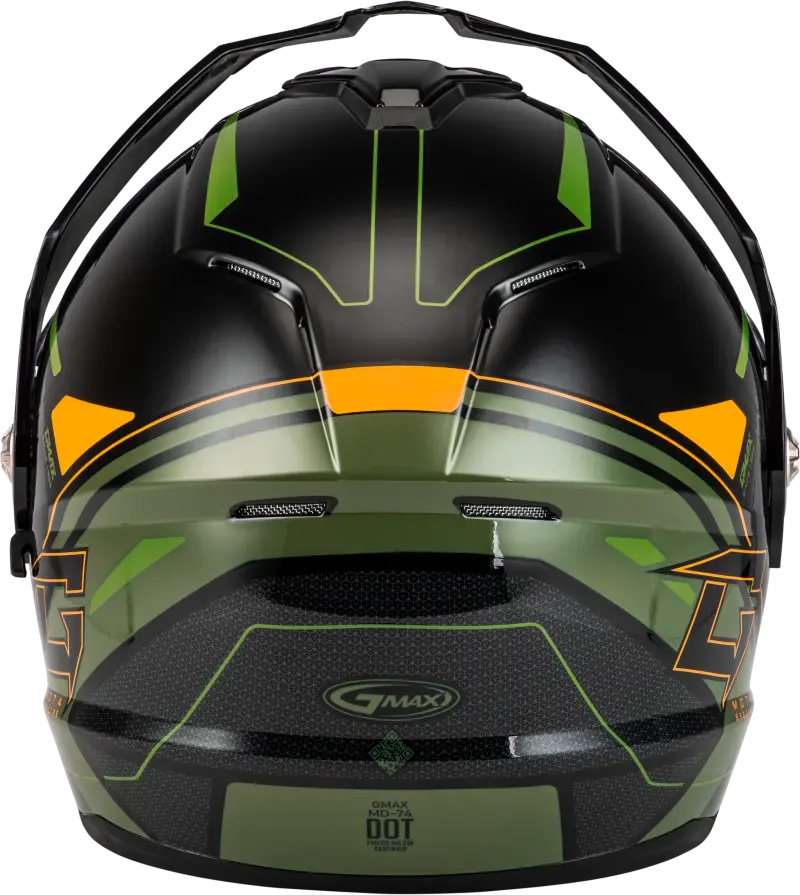 Md 74s Spectre Snow Helmet W/ Elec Shield Black/Green Md 72-7240m