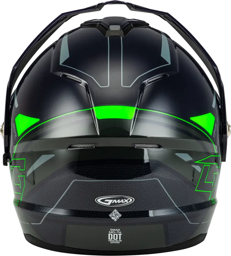 Md 74s Spectre Snow Helmet W/ Elec Shield Grey/Neon Green 3x 72-72423x
