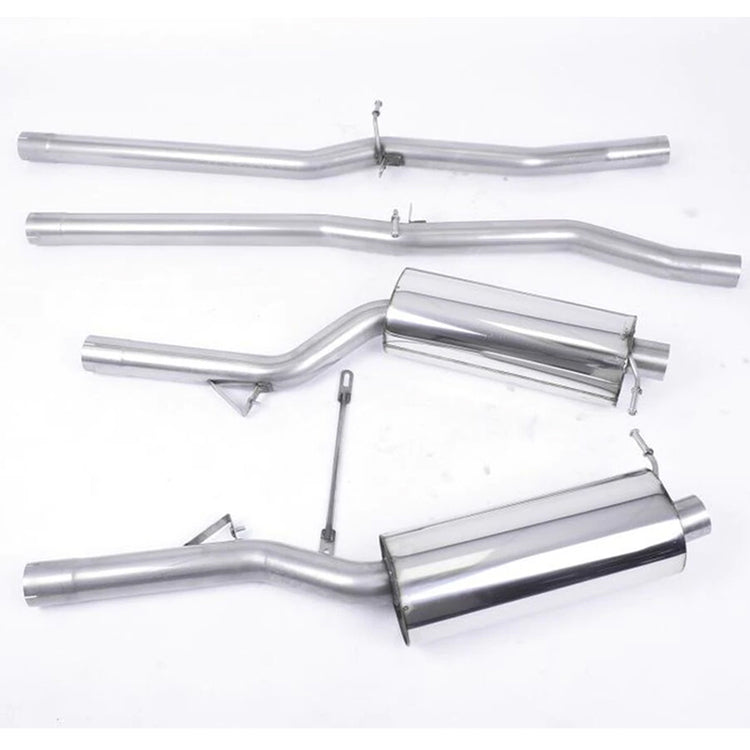 Milltek Non-Resonated Catback Exhaust System Cerakote Black Tips for Audi RS6 C5 2002-2004