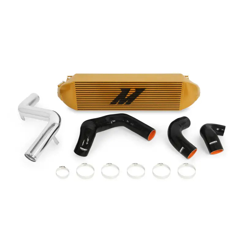 Mishimoto 2013+ Ford Focus ST Gold Intercooler w/ Polished Pipes mismmint-fost-13kpgd