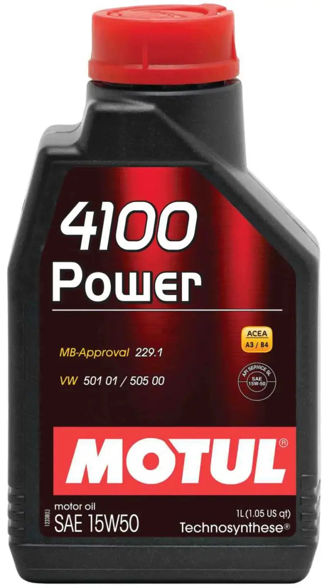 Motul 1L Engine Oil 4100 POWER 15W50 - VW 505 00 501 01 - MB 229.1 - Case of 12 102773