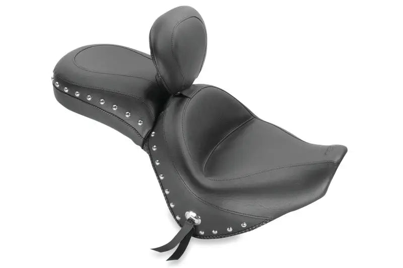 Mustang 06-21 Kawasaki Vulcan 900 Classic, Custom Touring 1PC Seat w/Driver Backrest Studs - Black - 79416 mmp79416
