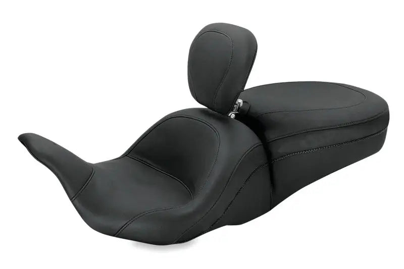 Mustang 08-21 Harley Electra Glide, Rd Glide, Rd King, Str Glide Lowdown 1PC Seat w/DBR - Black - 79703 mmp79703