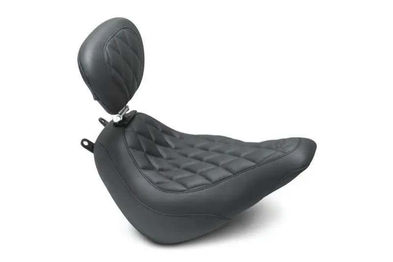 Mustang 18-21 Harley Heritage Classic, Deluxe Wide Tripper Solo Seat w/Driver Backrest - Black - 83007 mmp83007