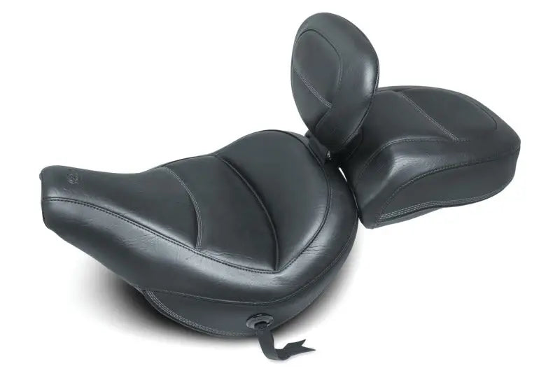 Mustang 18-21 Harley Heritage Classic Standard Deluxe Touring Solo Seat w/Driver Backrest - Black - 79330 mmp79330