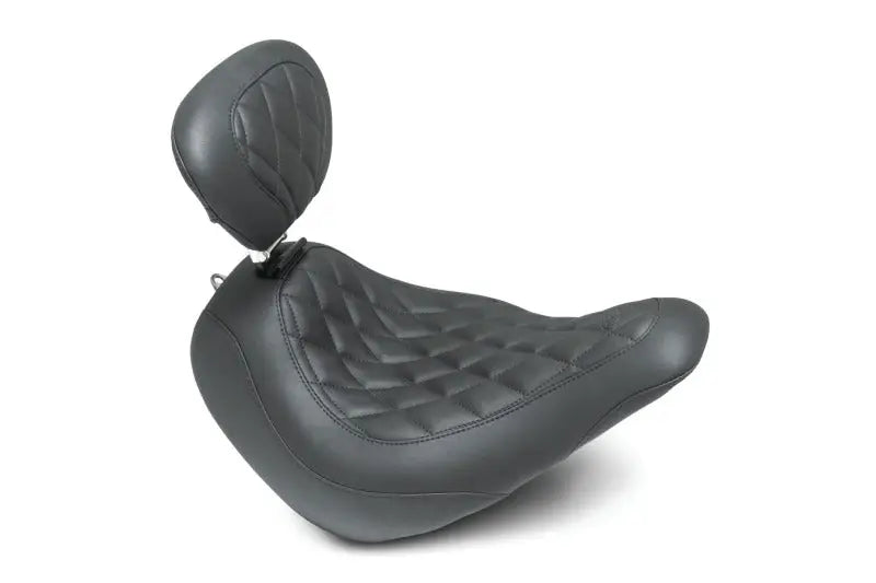 Mustang 18-21 Harley Low Rider, Sport Glide Wide Tripper Solo Seat w/DBR Diamond Stitch - Black - 83043 mmp83043
