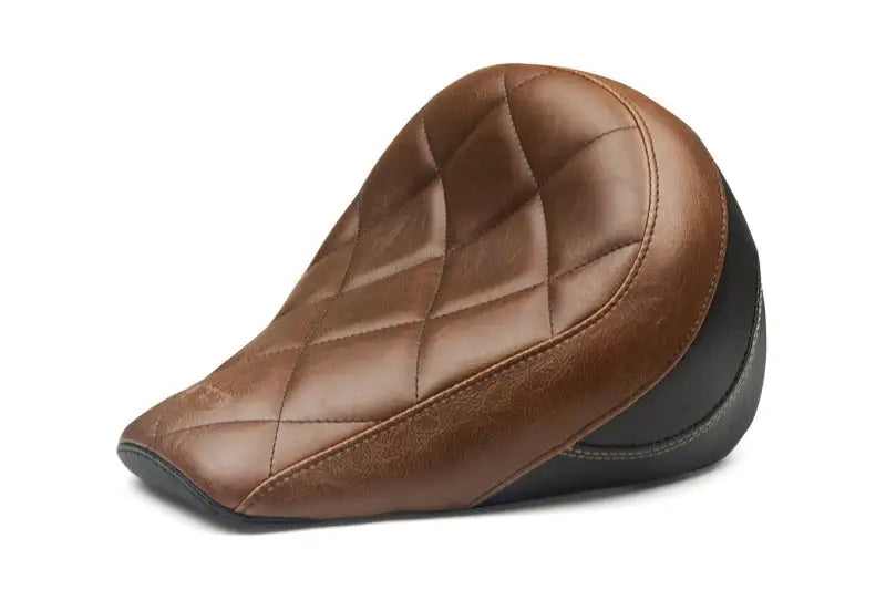 Mustang 18-21 Indian Scout Bobber Standard Touring Solo Seat Diamond Stitch - Brown - 76843 mmp76843