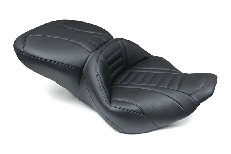 Mustang 97-07 Harley Rd King,06-07 Str Glide,00-05 Eagle Touring 1PC Seat Deluxe - Black - 76738 mmp76738