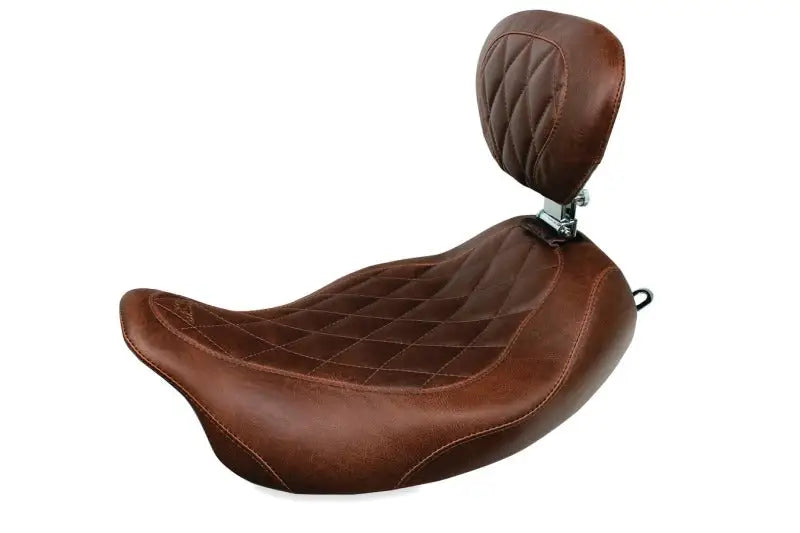 Mustang 97-07 Harley Rd King,06-07 Str Glide,00-05 Eagle Wide Tripper Solo Seat - Brown - 79811 mmp79811