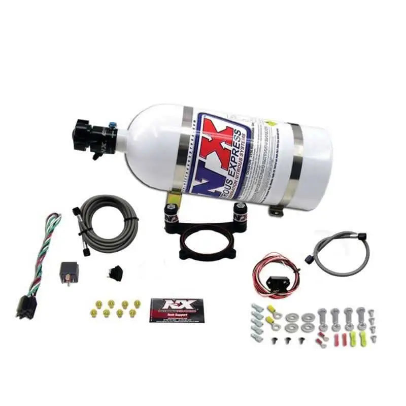 Nitrous Express 11-15 Ford Mustang GT 5.0L Coyote 4 Valve Nitrous Plate Kit (50-200HP) w/10lb Bottle 20948-10