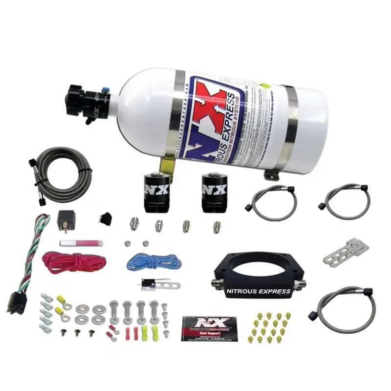 Nitrous Express GM LS 90mm Nitrous Plate Kit (50-400HP) w/10lb Bottle 20934-10