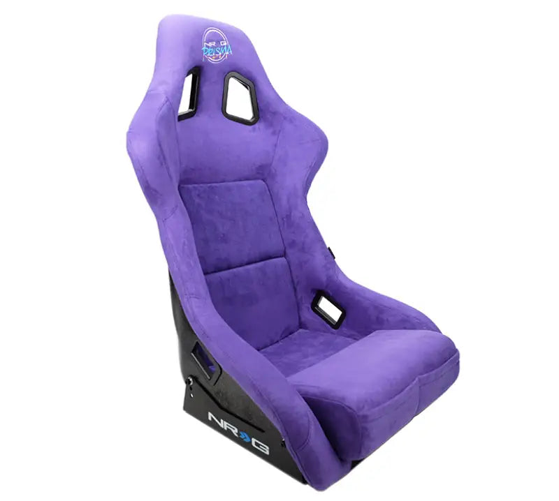 NRG FRP Bucket Seat PRISMA Edition W/ pearlized Back Purple Alcantara - Large nrgfrp-302pp-prisma