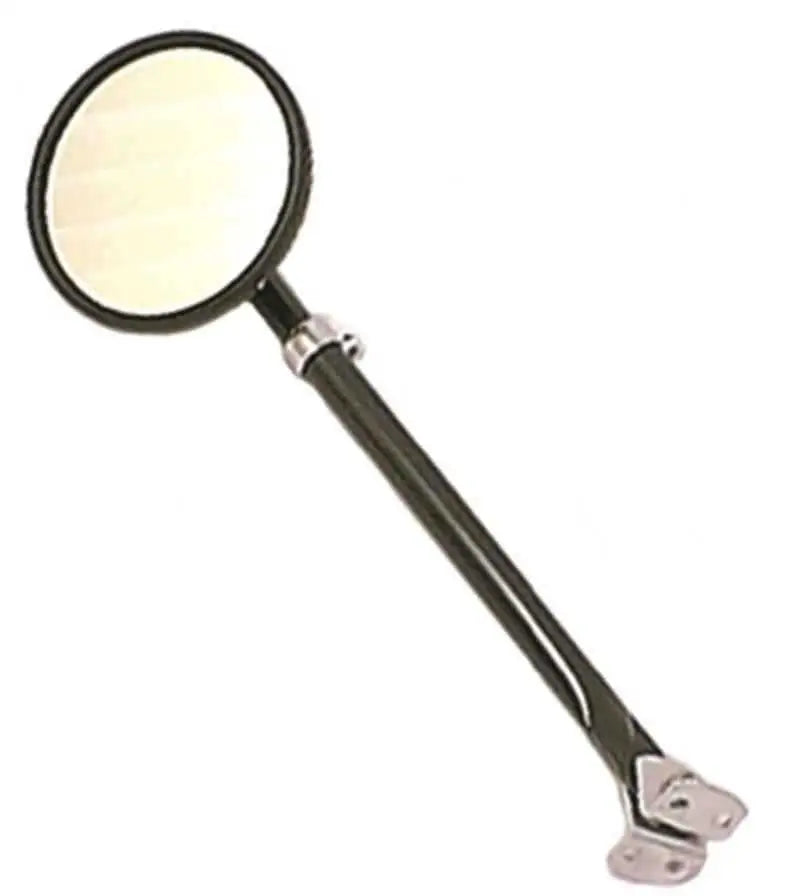 OMIX 11001.01 Round Mirror w/ Arm & Bracket Black- 41-64 Willys 11001-01