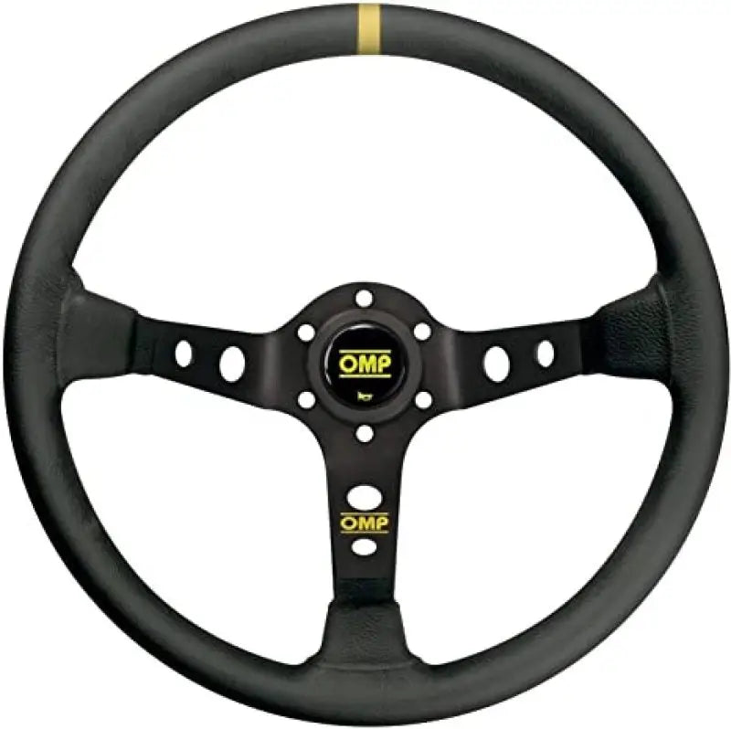 OMP Dished Steering Wheel Corsica 330/Black In Suede Leather With Anodized Spokes ompOD0-2012-071