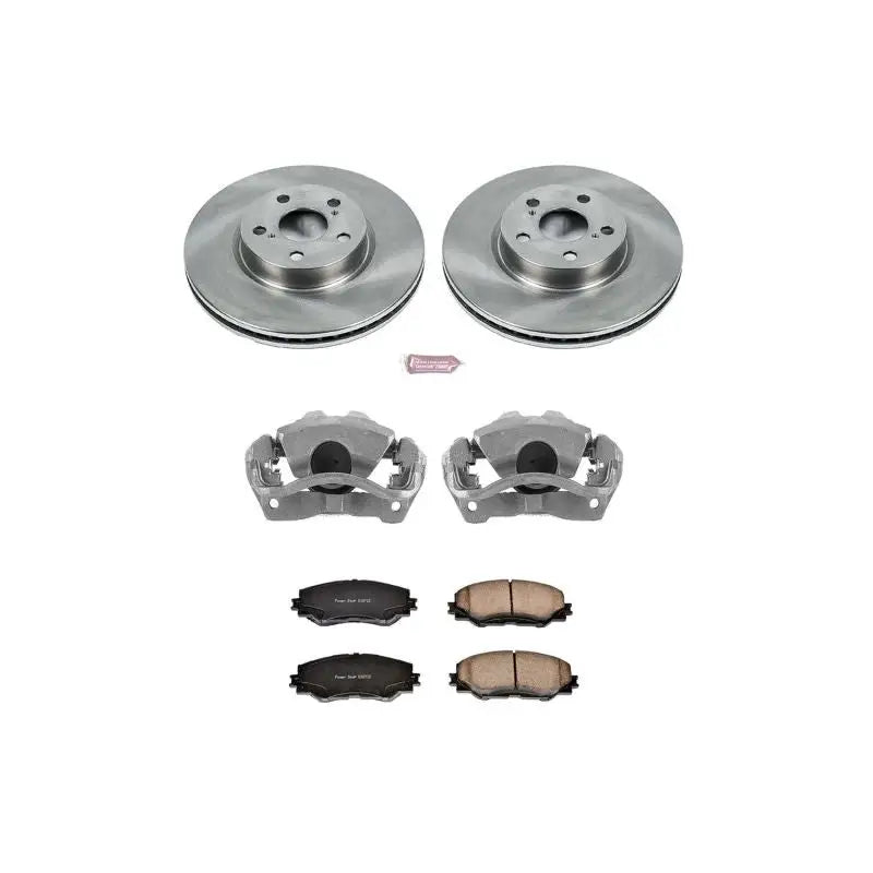 Power Stop 09-10 Pontiac Vibe Autospecialty Kit w/ Calipers - Front psbkcoe4669