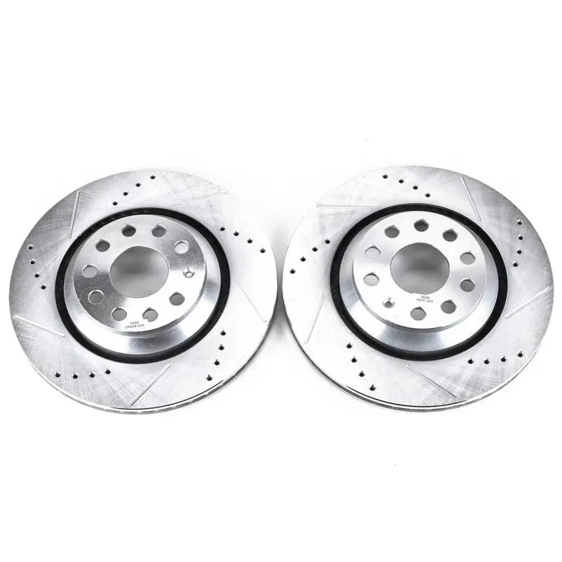 Power Stop 17-18 Audi RS3 Rear Evolution Drilled & Slotted Rotors - Pair psbebr1070xpr
