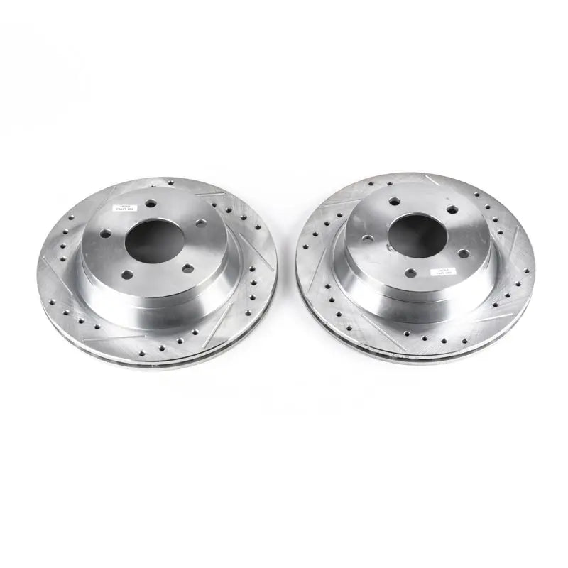 Power Stop 84-87 Chevrolet Corvette Front Evolution Drilled & Slotted Rotors - Pair psbar8220xpr