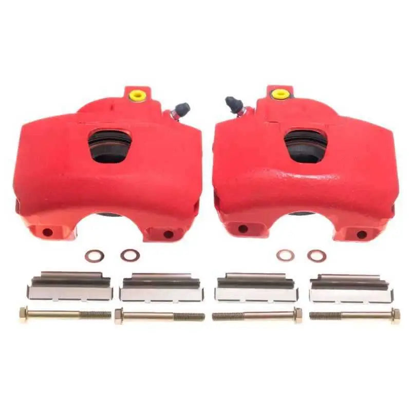 Power Stop 94-96 Ford Bronco Front Red Calipers - Pair s4390