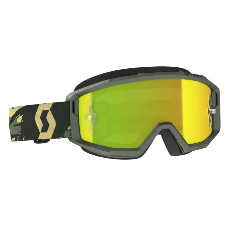Primal Goggle Camo/Khaki Yellow Chrome Works Lens wps-51-2474