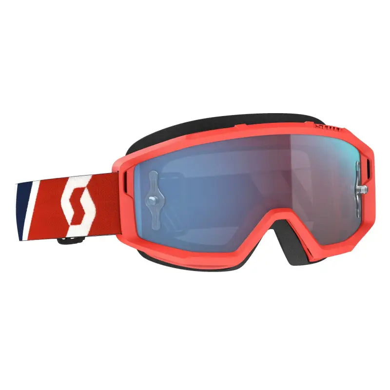 Primal Goggle Red/Blue Blue Chrome Works Lens wps-51-2473