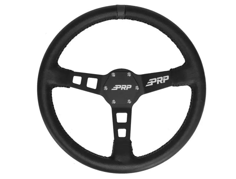 PRP Deep Dish Leather Steering Wheel- Black prpg110