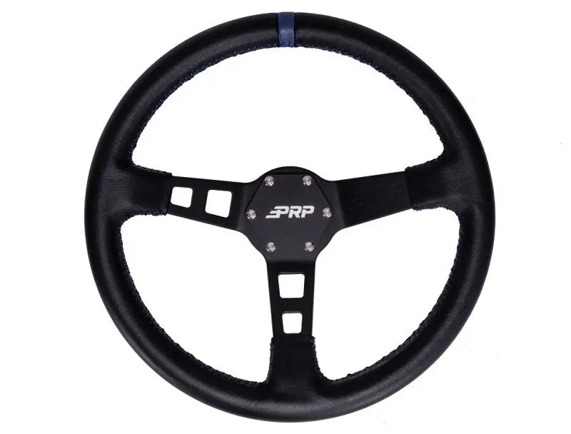 PRP Deep Dish Leather Steering Wheel- Blue prpg111