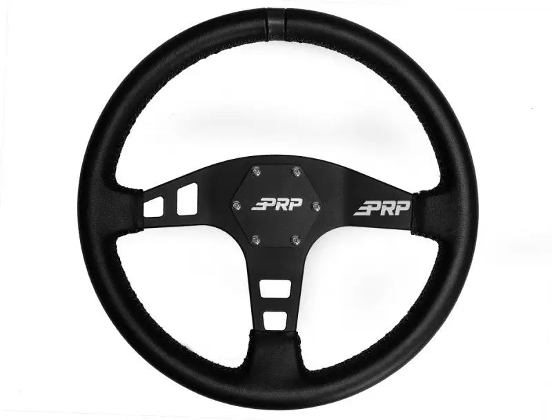 PRP Flat Leather Steering Wheel- Black prpG210