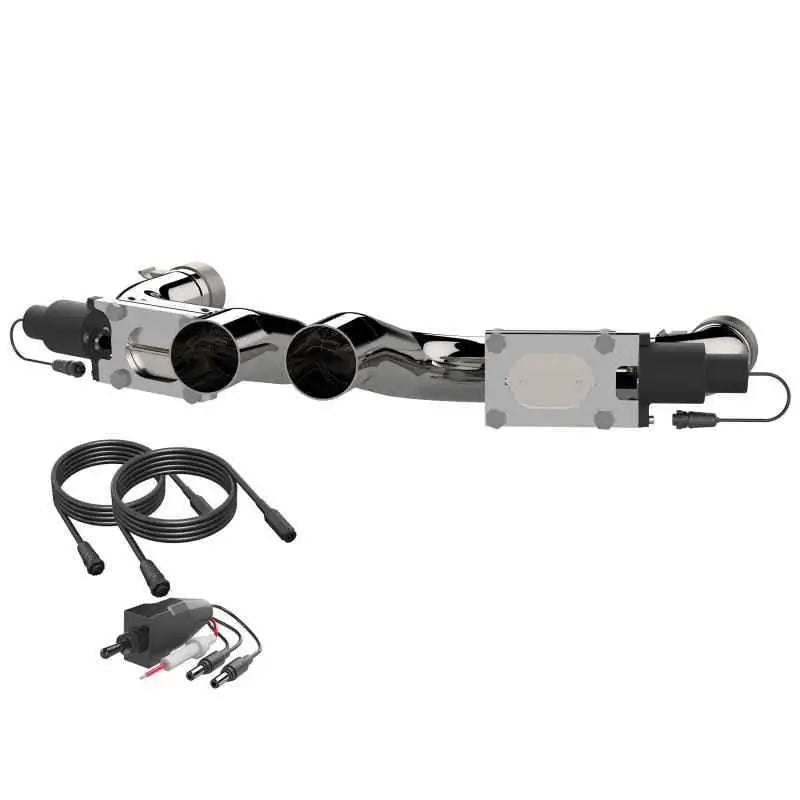 QTP 15-19 Dodge Challenger/Charger 6.2L/6.4L 304SS Aggressor Cutout Dual Mid Pipes 530115