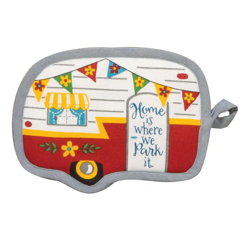 R4252 Kay Dee Desi Happy Camper Shaped Potholder k7dr4252