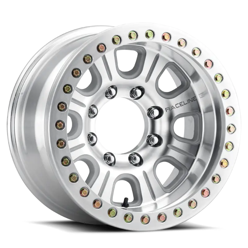 Raceline RT233 Monster 17x9.5in / 6x139.7 BP / -32mm Offset / 107.95mm Bore- Machined Beadlock Wheel rclrt233-79560-d-32