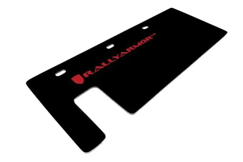 Rally Armor 15-16 Polaris Slingshot Rear Swingarm Mud Flap (1 Flap Only) w/ Black/Red Logo mf35-ur-blk-rd