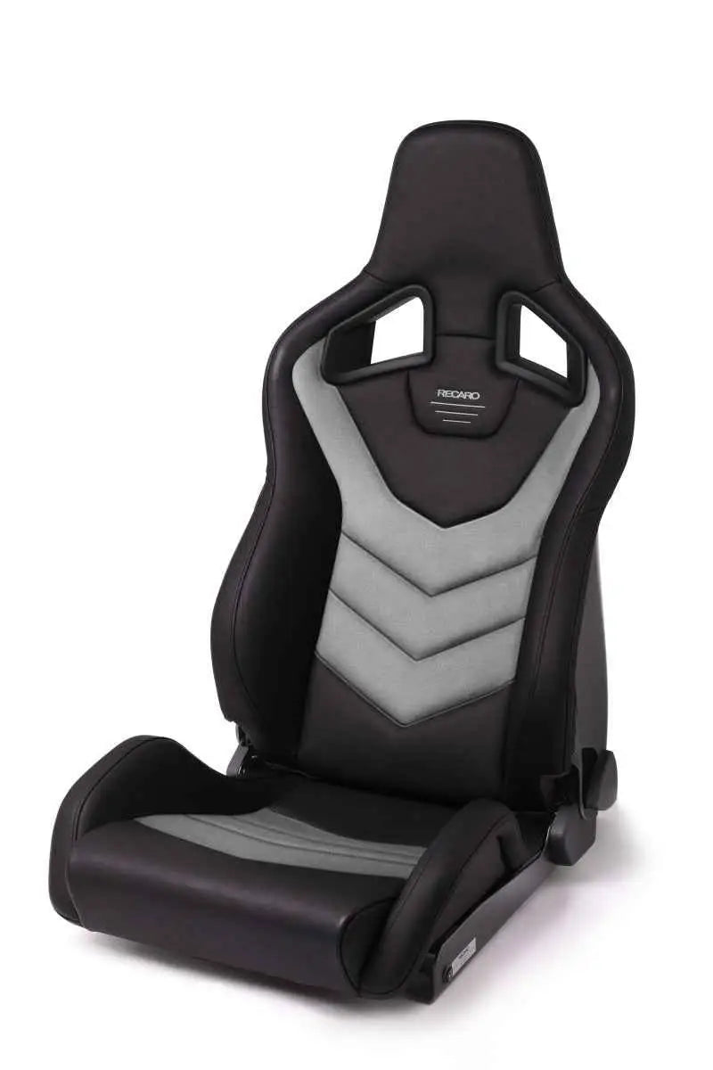 Recaro Sportster GT Driver Seat - Black Vinyl/Cloud Grey Suede 410.1GT.3166
