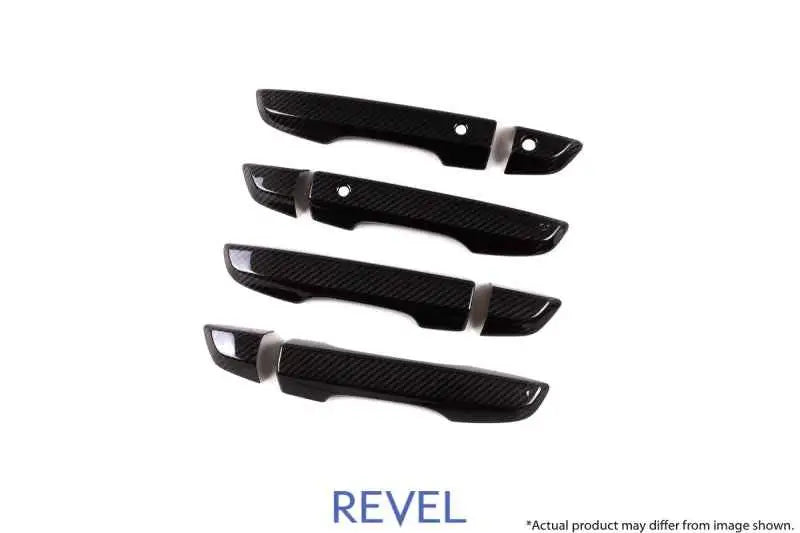 Revel GT Dry Carbon Door Outer Handle Cover (FL/FR/RL/RR) 16-18 Honda Civic - 8 Pieces 1tr4gt0ah12