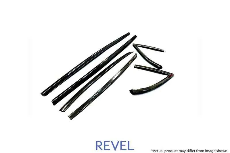 Revel GT Dry Carbon Door Window Moulding Cover 2020 Toyota GR Supra - 6 Pieces 1tr4gt0at12