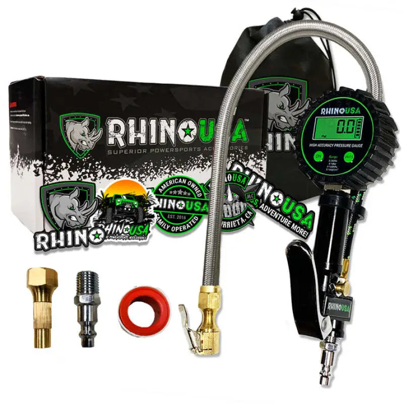 RHINO USA 200 PSI Digital Air Pressure Gauge and Inflator rsargauge-0200