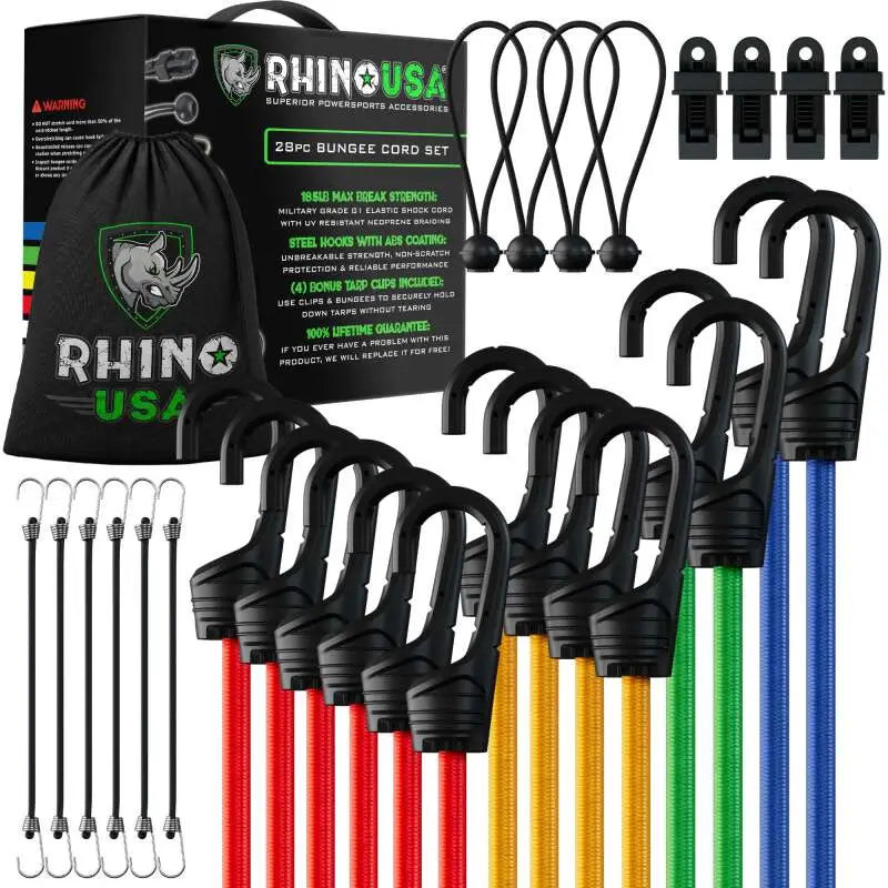 Rhino USA 28-Piece Bungee Cord Set rsarhino-28-bnge
