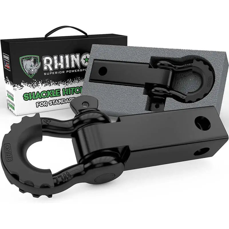 Rhino USA Black D-Ring Shackle Hitch Receiver rsarshck-htch