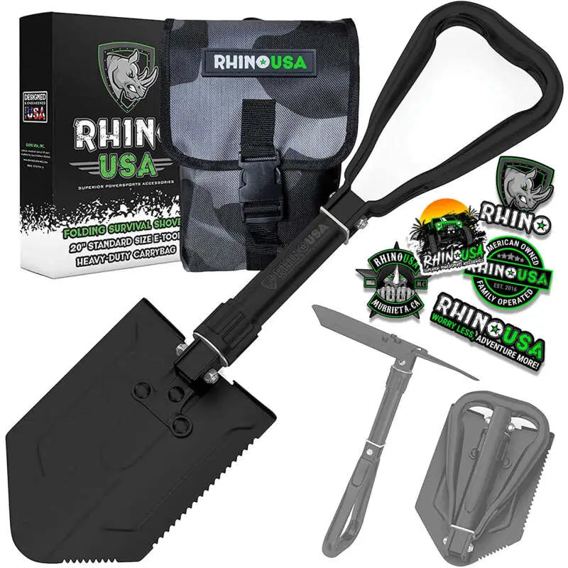 Rhino USA Compact Folding Shovel with Integrated Pick rsarno-etool