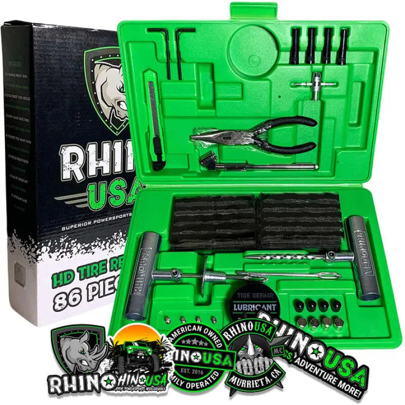 Rhino USA Complete Tire Repair Plug Set, 86 Components rsarno-tire-repair-kit