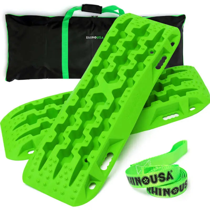 Rhino USA Green Recovery Traction Boards - Set of Two rsaTRACBOARDS-GRN